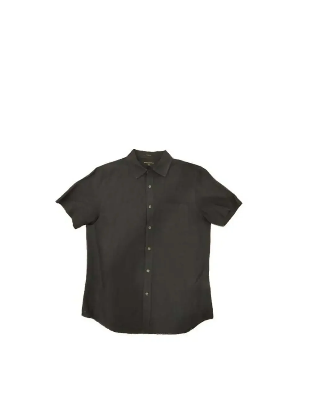Banana Republic Men's Slim Fit Linen Short Sleeve Button-Down Shirt